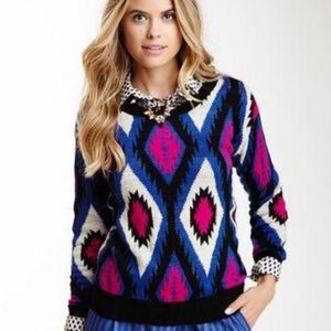 Flying Tomato Graphic Colorful Sweater Sz XS